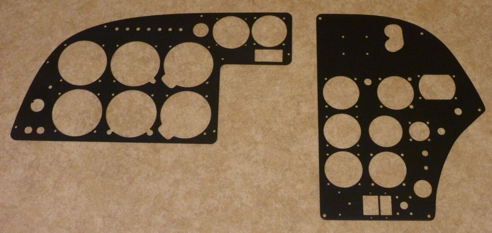 instrument panels black anodized