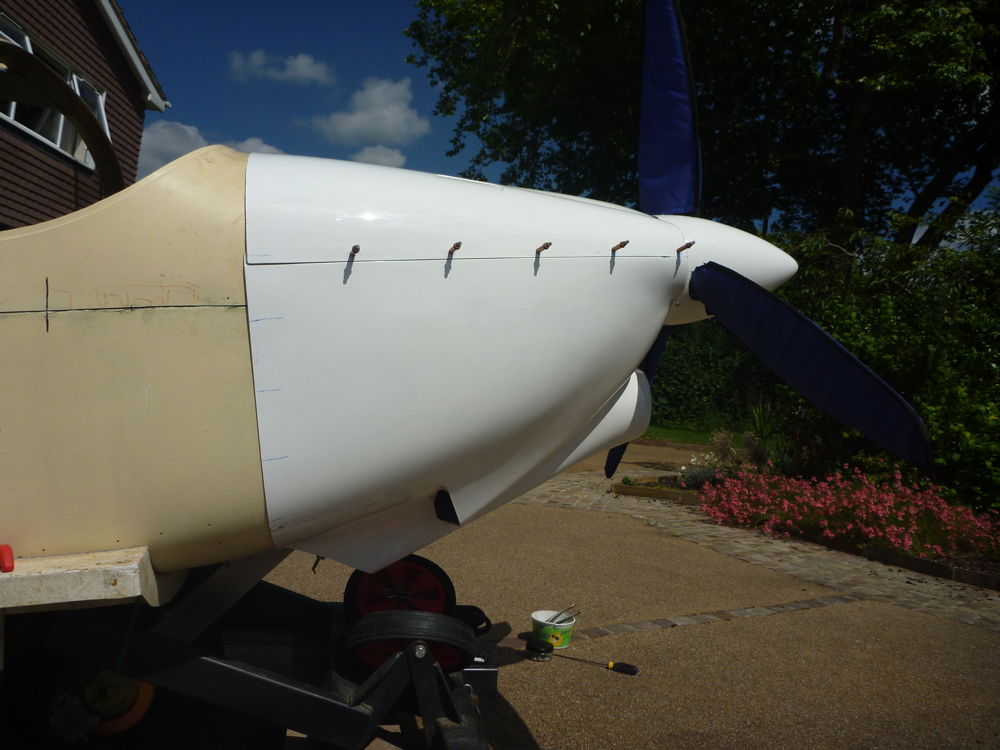 trial fitting of propeller and cowl