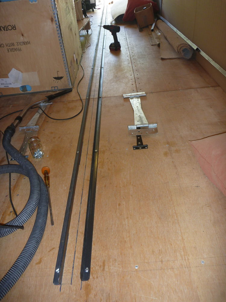 installing tailwheel tracks in trailer