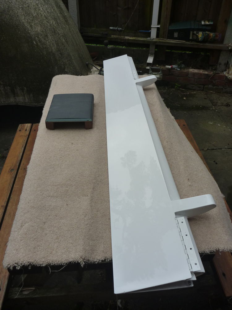 starboard aileron ready for sanding off paint