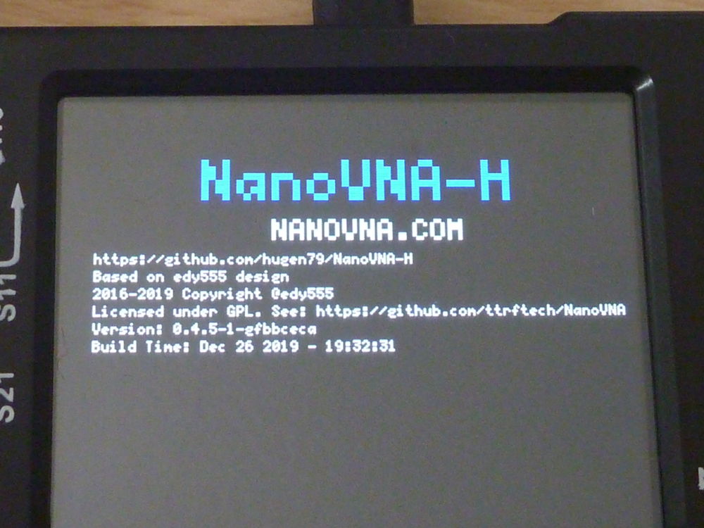 NanoVNA display