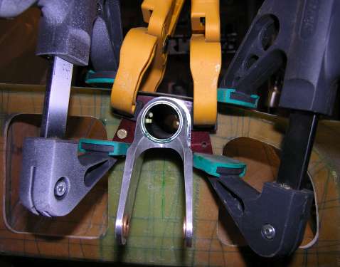 CS04 clamped in position