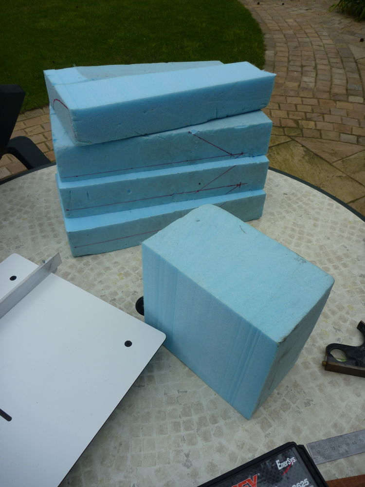 cutting blue foam for seat bases